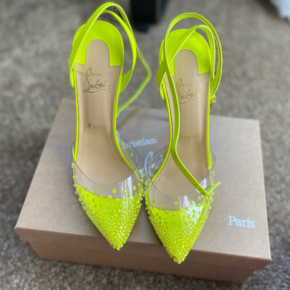 Christian Louboutin SpikaQueen in Yellow Green